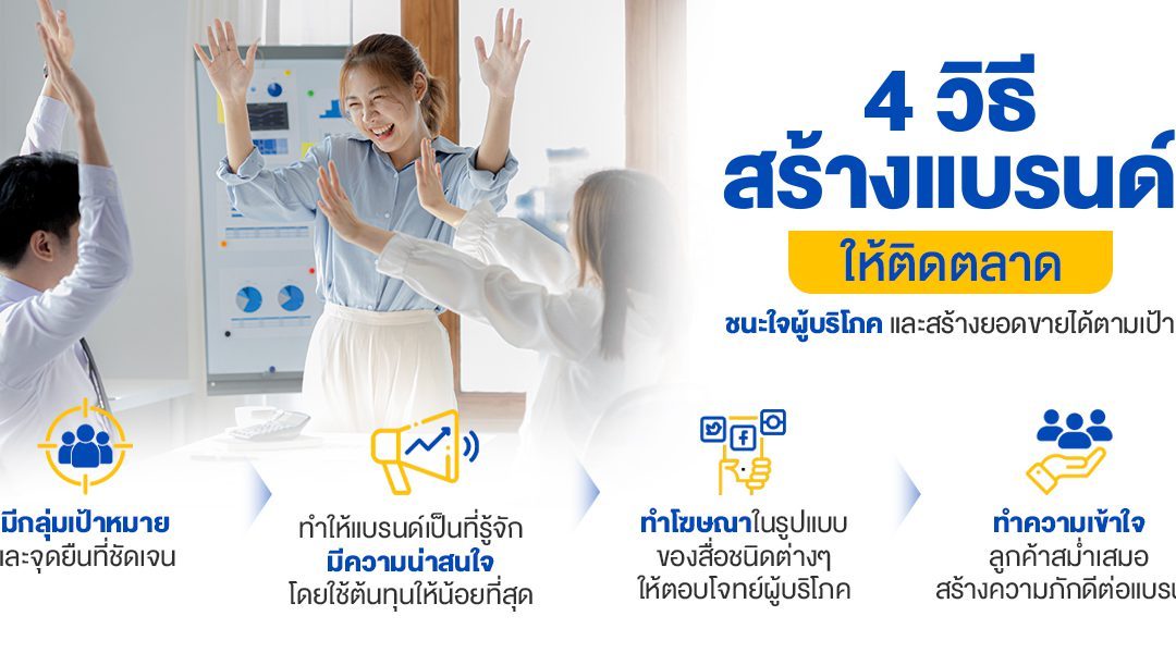 4 วิธีสร้างแบรนด์ให้ติดตลาดชนะใจผู้บริโภค และสร้างยอดขายได้ตามเป้า